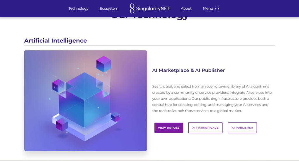 SingularityNET Homepage